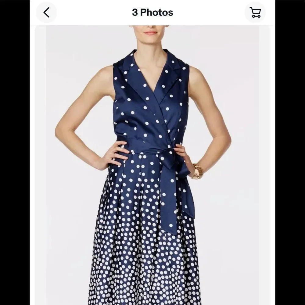 Anne Klein polka dot dress - Picture 6 of 13
